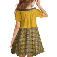 Tonga Anastasis College Family Matching Off The Shoulder Long Sleeve Dress and Hawaiian Shirt Tongan Ngatu Kupesi Pattern - Polynesian Pride