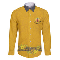 Tonga Anastasis College Family Matching Off The Shoulder Long Sleeve Dress and Hawaiian Shirt Tongan Ngatu Kupesi Pattern - Polynesian Pride