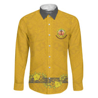 Tonga Anastasis College Family Matching Off The Shoulder Long Sleeve Dress and Hawaiian Shirt Tongan Ngatu Kupesi Pattern - Polynesian Pride
