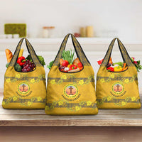 Tonga Anastasis College Grocery Bag Tongan Ngatu Kupesi Pattern - Polynesian Pride