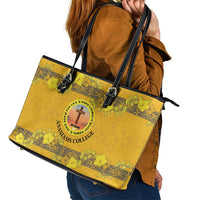 Tonga Anastasis College Leather Tote Bag Tongan Ngatu Kupesi Pattern LT05 - Polynesian Pride