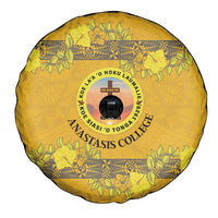 Tonga Anastasis College Spare Tire Cover Tongan Ngatu Kupesi Pattern LT05 - Polynesian Pride