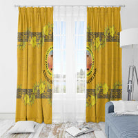 Tonga Anastasis College Window Curtain Tongan Ngatu Kupesi Pattern - Polynesian Pride