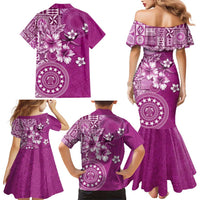 Cook Islands Family Matching Mermaid Dress and Hawaiian Shirt Fandango Hibiscus And Stars LT05 - Polynesian Pride