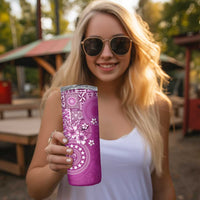 Cook Islands Skinny Tumbler Fandango Hibiscus And Stars LT05 - Polynesian Pride