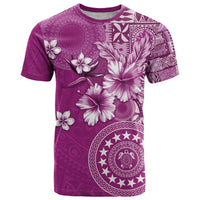 Cook Islands T Shirt Fandango Hibiscus And Stars LT05 Fandango - Polynesian Pride