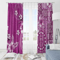 Cook Islands Window Curtain Fandango Hibiscus And Stars