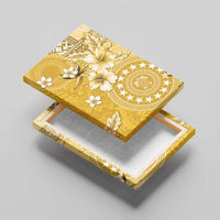 Cook Islands Canvas Wall Art Yellow Hibiscus And Stars