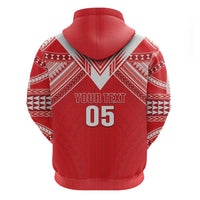 Custom Tahiti Football Zip Hoodie Coat Of Arms Polynesian Tribal Pattern LT05 - Polynesian Pride