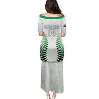 Custom New Zealand Fern Football Family Matching Puletasi and Hawaiian Shirt Simple Style LT05 - Polynesian Pride