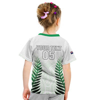 Custom New Zealand Fern Football Kid T Shirt Simple Style