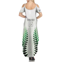 Custom New Zealand Fern Football Summer Maxi Dress Simple Style