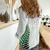 Custom New Zealand Fern Football Women Casual Shirt Simple Style LT05 - Polynesian Pride