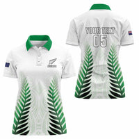 Custom New Zealand Fern Football Women Polo Shirt Simple Style