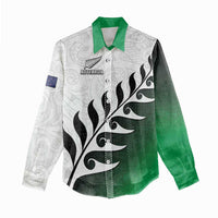 Custom New Zealand Football Women Casual Shirt Go Aotearoa LT05 - Polynesian Pride
