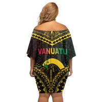 Happy Vanuatu Father Lini Day Family Matching Off Shoulder Short Dress and Hawaiian Shirt LT05 - Polynesian Pride
