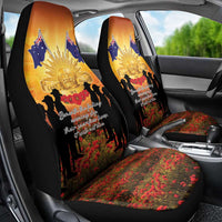 ANZAC Day Car Seat Cover Remembrance Tribute Soldiers And Poppy Field LT05 - Polynesian Pride