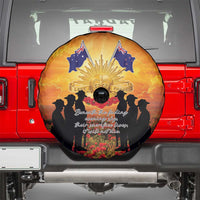 ANZAC Day Spare Tire Cover Remembrance Tribute Soldiers And Poppy Field LT05 - Polynesian Pride