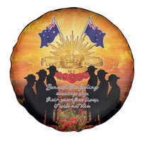 ANZAC Day Spare Tire Cover Remembrance Tribute Soldiers And Poppy Field LT05 - Polynesian Pride