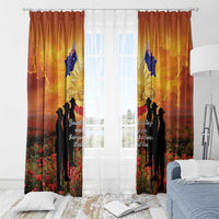 ANZAC Day Window Curtain Remembrance Tribute Soldiers And Poppy Field