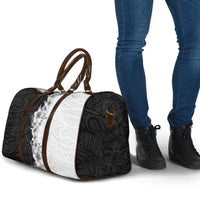 Hawaii Hibiscus Flowers Travel Bag Grayscale Polynesian Pattern LT05 - Polynesian Pride