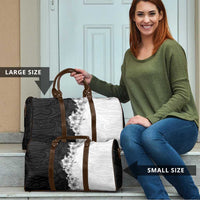 Hawaii Hibiscus Flowers Travel Bag Grayscale Polynesian Pattern LT05 - Polynesian Pride