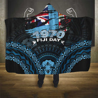 Happy Fiji Day 1970 Hooded Blanket Flag Grunge Style