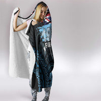 Happy Fiji Day 1970 Hooded Blanket Flag Grunge Style