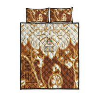 Fiji Spring Break Quilt Bed Set Fijian Tapa Pattern Brown LT05 Brown - Polynesian Pride