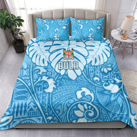 Fiji Spring Break Bedding Set Fijian Tapa Pattern Blue LT05 - Polynesian Pride