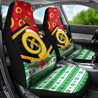 Personalized Vanuatu Christmas Car Seat Cover Santa God Yumi LT05 - Polynesian Pride