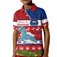 Personalized Samoa Christmas Kid Polo Shirt Santas Whale Manuia Le Kerisimasi LT05 Kid Red - Polynesian Pride