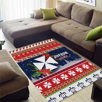Wallis and Futuna Christmas Area Rug Poinsettia Joyeux Noel