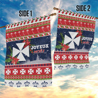 Wallis and Futuna Christmas Garden Flag Poinsettia Joyeux Noel