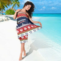 Wallis and Futuna Christmas Sarong Poinsettia Joyeux Noel