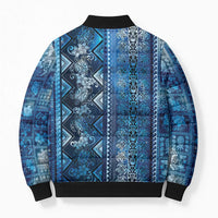 Hawaii Makahiki Turtle Bomber Puffer Jacket Galaxy Tapa Pattern - Polynesian Pride