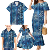 Hawaii Makahiki Turtle Family Matching Mermaid Dress and Hawaiian Shirt Galaxy Tapa Pattern LT05 - Polynesian Pride