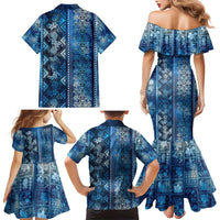 Hawaii Makahiki Turtle Family Matching Mermaid Dress and Hawaiian Shirt Galaxy Tapa Pattern LT05 - Polynesian Pride