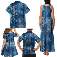 Hawaii Makahiki Turtle Family Matching Tank Maxi Dress and Hawaiian Shirt Galaxy Tapa Pattern LT05 - Polynesian Pride