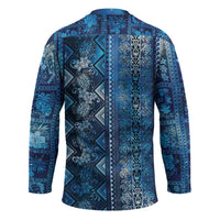 Hawaii Makahiki Turtle Hockey Jersey Galaxy Tapa Pattern LT05 - Polynesian Pride