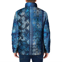 Hawaii Makahiki Turtle Padded Jacket Galaxy Tapa Pattern - Polynesian Pride