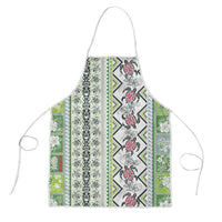 Hawaii Makahiki Turtle Apron Green Tapa Pattern - Polynesian Pride