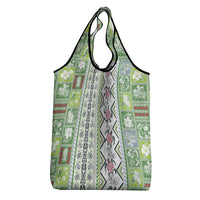 Hawaii Makahiki Turtle Grocery Bag Green Tapa Pattern - Polynesian Pride