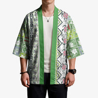 Hawaii Makahiki Turtle Kimono Green Tapa Pattern - Polynesian Pride