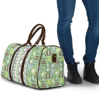 Hawaii Makahiki Turtle Travel Bag Green Tapa Pattern - Polynesian Pride