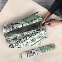 Hawaii Makahiki Turtle Umbrella Green Tapa Pattern - Polynesian Pride
