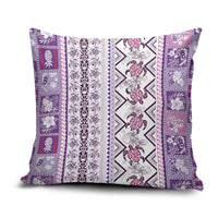 Hawaii Makahiki Turtle Pillow Cover Violet Tapa Pattern LT05 Violet - Polynesian Pride