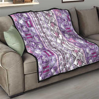 Hawaii Makahiki Turtle Quilt Violet Tapa Pattern - Polynesian Pride