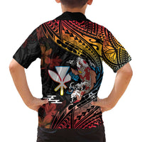 Hawaii And Japan Family Matching Puletasi and Hawaiian Shirt Koi Fish With Kanaka Maoli