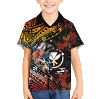 Hawaii And Japan Hawaiian Shirt Koi Fish With Kanaka Maoli